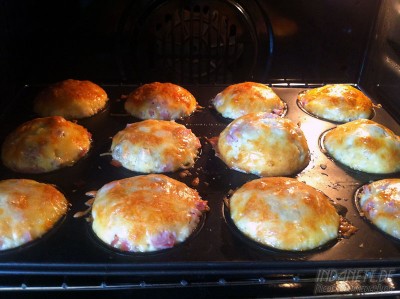 Spaghetti-Muffins im Ofen