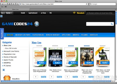 Gamecodes24.com-Screenshot