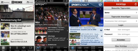 Screenshots Fußball-Apps