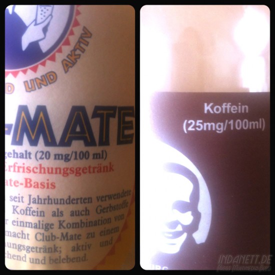 Vergleich Club Mate und Fritz Kola