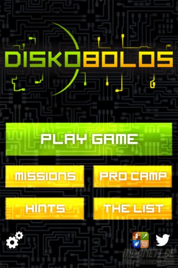 Diskobolos - Startscreen