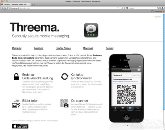 Threema-Internetseite