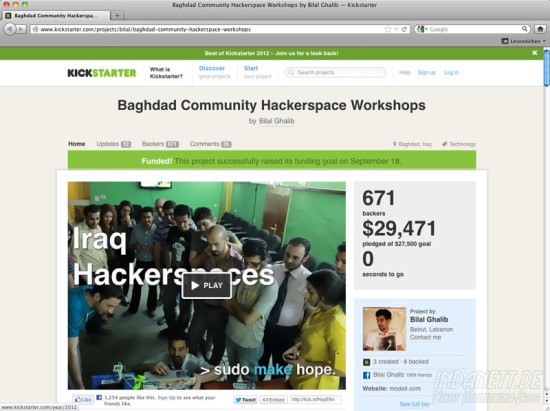 Screenshot Hackerspace 2013