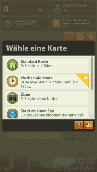 Tripletown - Levelauswahl