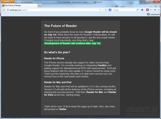 Future of Reeder
