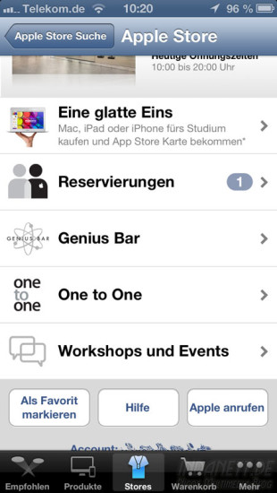 Apple Store Reservierung 1