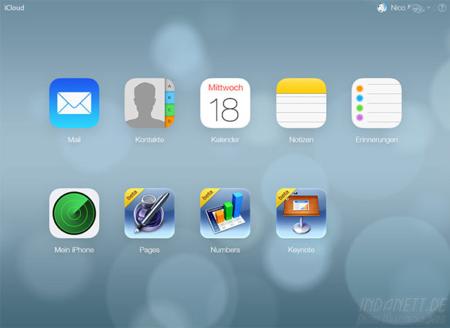 iCloud-Dienste im iOS7-Design iCloud-Dienste im iOS7-Design