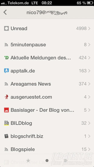 Reeder2 Screen