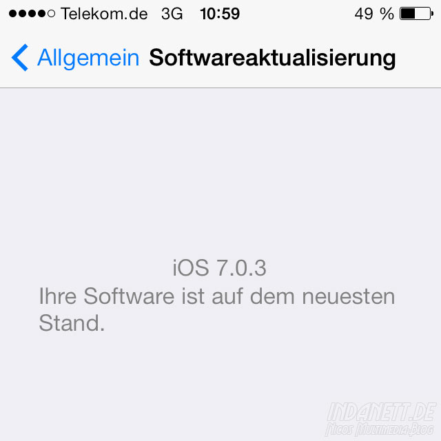 iOS 7.0.3 ist aktuell iOS 7.0.3 ist aktuell
