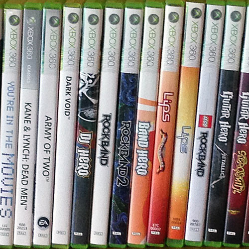 Spieleregal Xbox 360 Titel