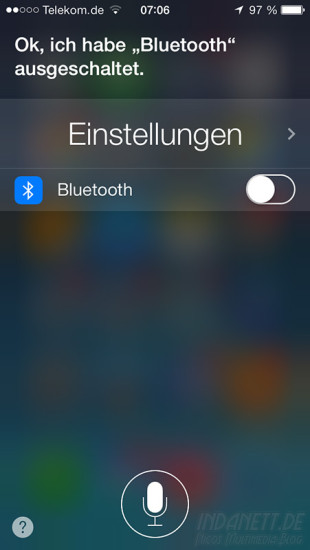 Siri Bluetooth ausschalten