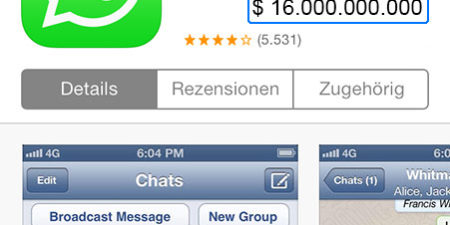 Facebook kauft WhatsApp -Titel