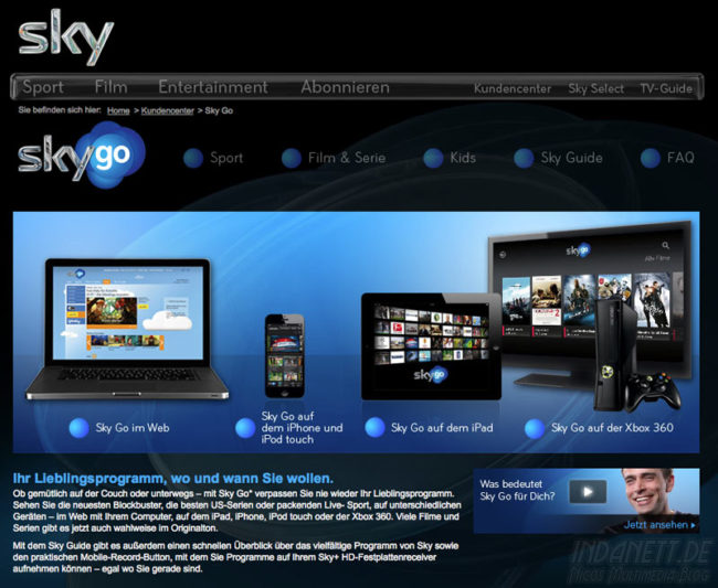 Sky Go Internetseite Sky Go Internetseite
