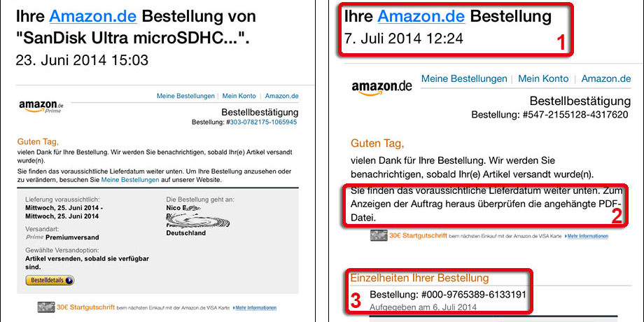 Amazon Fake-Mail Amazon Fake-Mail