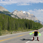 hitchBot in den Rockymountains