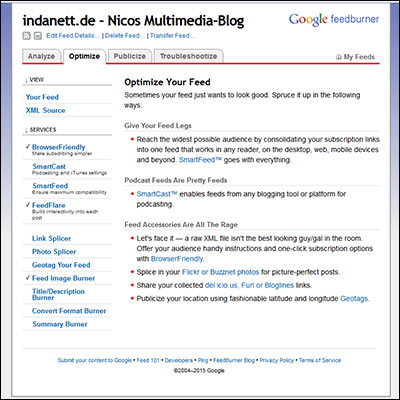 Feedburner wird ausgeschaltet Feedburner wird ausgeschaltet