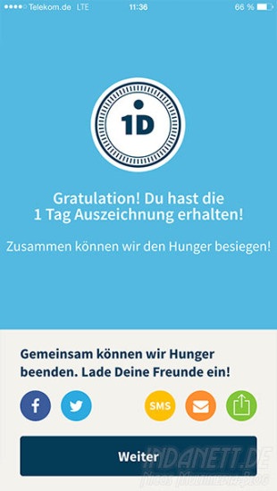 ShareTheMeal Auszeichnung
