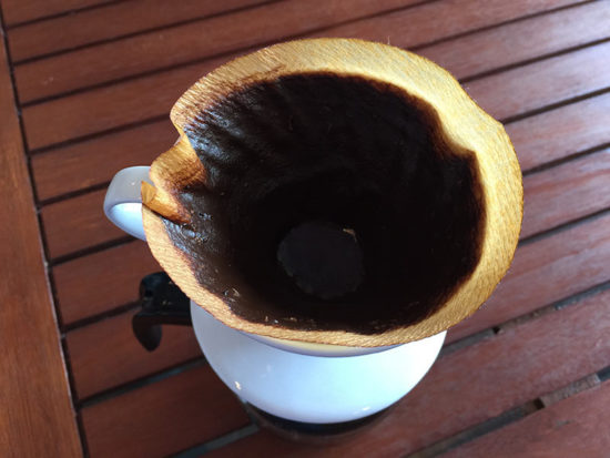 Cold Brew verbrauchter Filter