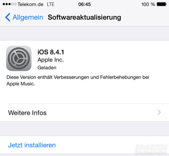 iOS 8.4.1 Update