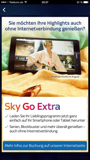 Sky Go Extra Startseite