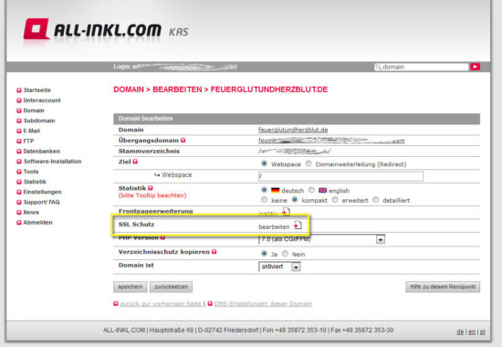 Wordpress auf https umstellen - SSL-Schutz aktivieren