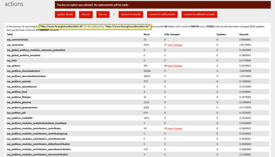 Wordpress auf https umstellen - Dry run