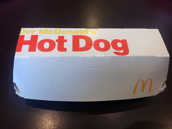 McDonald's Hot Dog Verpackung