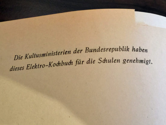 Das elektrische Kochen - Genehmigung