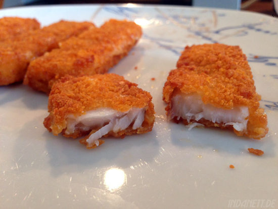 Airfryer Fischstäbchen innen