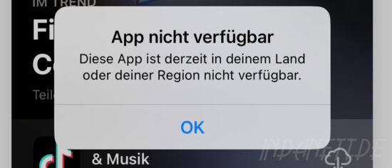 App nicht verfügbar