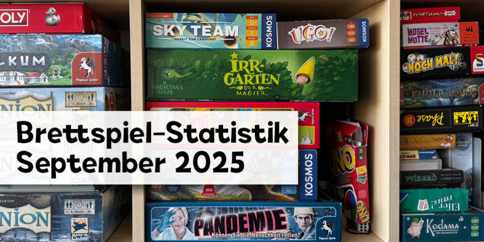 Brettspiel-Statistik September 2025 – Beitragsbild