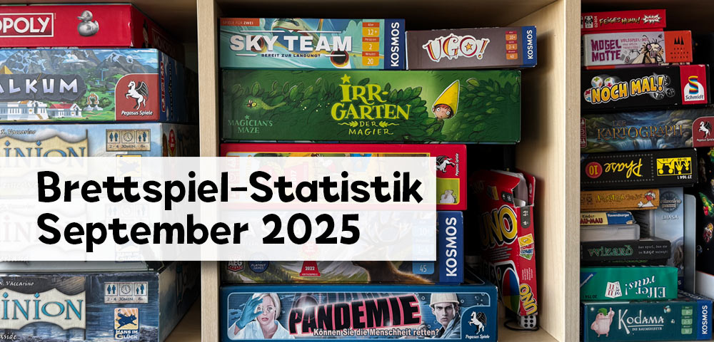 Brettspiel-Statistik  September 2025 – Beitragsbild